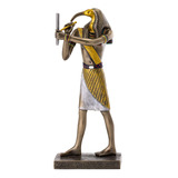 Escultura Bronce Fundido Fría Dios Conocimiento Antiguo Egip