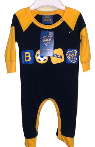 Body Enterito Bebé Manga Larga Boca Juniors Producto Oficial