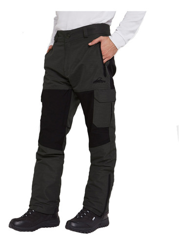 Pantalon Montagne Hombre Impermeable Termico Bolsillo Cierre