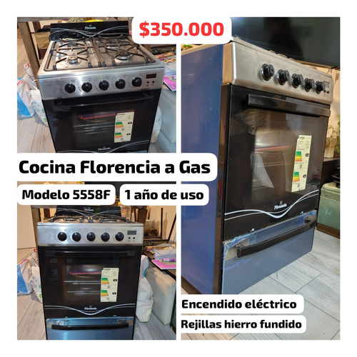 Cocina Florencia Acero Inoxidable 5558f - Gas