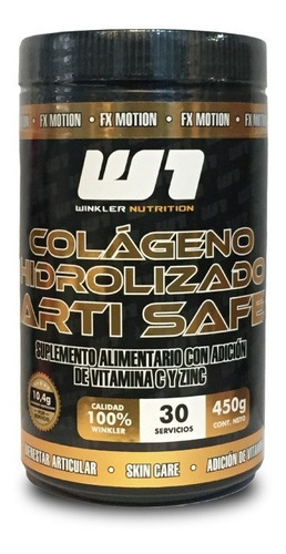 Colágeno Hidrolizado 450 Grs. 30 Servicios Winkler Nutrition Sabor Naranja