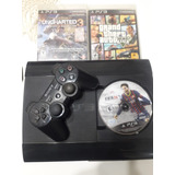 Play Station 3 Ultra Slim 250 Gb + 1 Joystick+ 3 Juegos