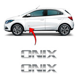 Par Escrita Friso Adesivo Lateral Chevrolet Onix