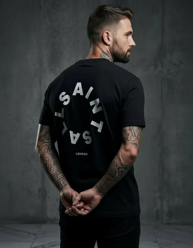 Playera  Circle Allsaints Hombre Corte Normal | Meses sin interés