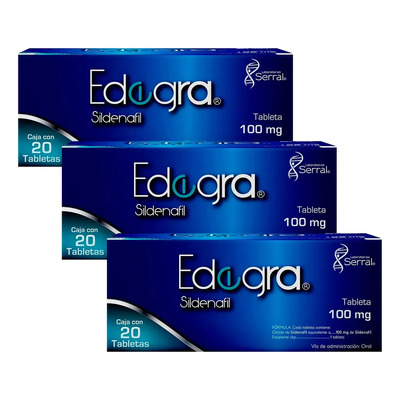 Edegra Sildenafil Tabletas 100 Mg Con 20 Tabletas 3 Pack | Envío gratis