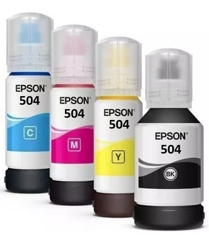 Kit De Tintas Epson T504 Para L4150, L4160, L6171, L6161