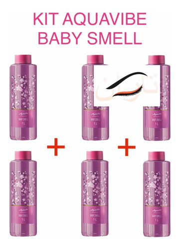 Kit C 6: Colônias Avon Aquavibe Baby Smell - 1 Litro Cada
