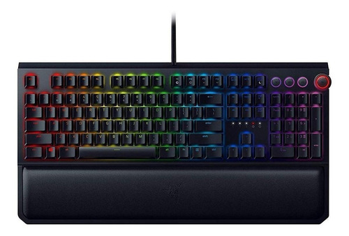 Teclado Gamer Razer Blackwidow Elite Qwerty Inglés Us Color Negro Con Luz Rgb