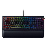 Teclado Gamer Razer Blackwidow Elite Qwerty Razer Orange Inglés Us Color Negro Con Luz Rgb