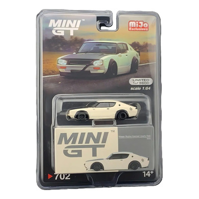 Mini GT Nissan Skyline Kenmeri Liberty Walk Blanco Escala 1:64 Coleccionable | Envío gratis