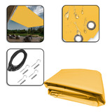 Tela Sombreamento Impermeável Shade Lux Amarela 6x4 Mts +kit