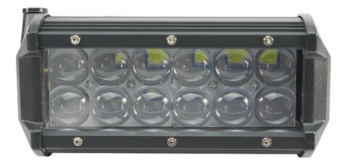 Barra Led 6 Pulgadas 12 Led Lupa Luz Blanca Fija Y Estrobo