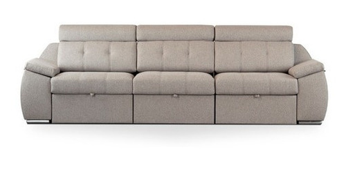 Sillón Sofa Para Living 3 Cuerpos Chenille Ecocuero - Dubai