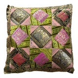 Almohadones Vintage India Decorativos 40x40 Patchwork Set X2