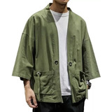 Chaqueta Tipo Kimono Chino Para Hombre