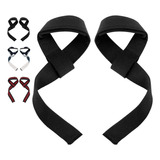 Lifting Straps Gym Crossfit Pesas Correas Levantamiento Par Color Negro