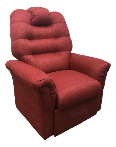 Poltrona Reclinable Tapizado Tela Chenille 