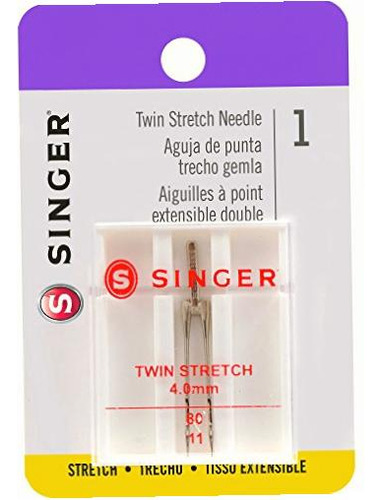 Singer - Aguja Doble Universal 80/11, 1pz Color Plateado