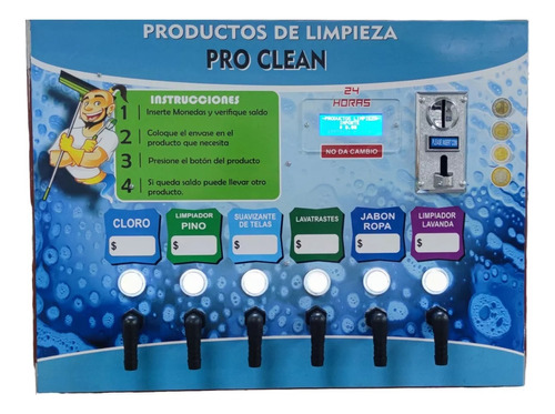 Maquina Vending Despachador De 6 Productos De Limpieza