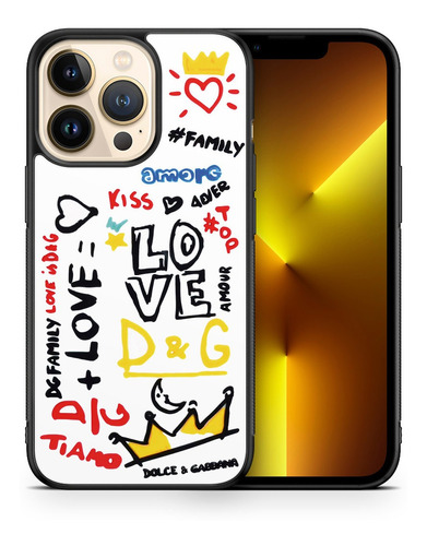 Funda Protectora Para iPhone Dolce Love Cool Trendy Case Tpu