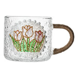 Set De Infusores De Té De Cristal Taza De Agua Tulipán