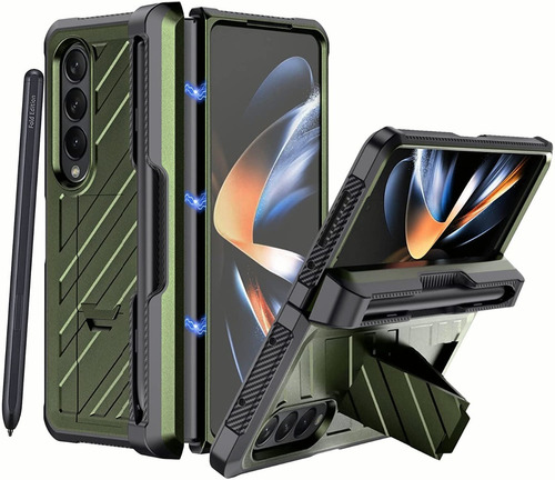 Funda Protectora Lujo Para Samsung Galaxy Z Fold 4 Verde 5g