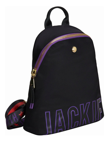 Mochila Nylon Jackie Smith Dear Backpack Negra Con Caja