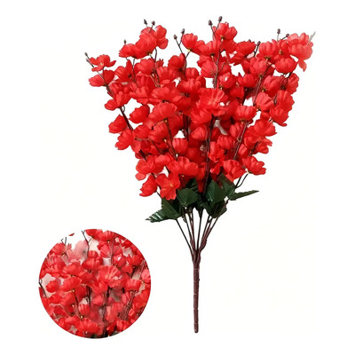Ramo Cerezo Artificial 60cm! 9 Varas. Tela Sedosa Y Realist | MercadoLibre