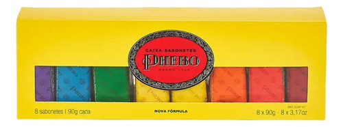 Caixa Sabonete De Glicerina Phebo Amarelo - 8 Unidades 90g