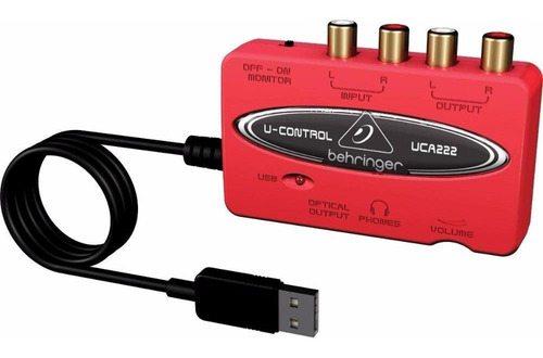 Placa De Audio Behringer Uca222 Grabacion Interfaz Usb Asio