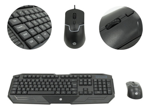 Kit Teclado E Mouse Gamer Usb C/fio Preto Gk1000 Confortável