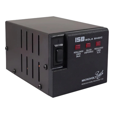Regulador de Voltaje Sola Basic Microvolt 1200W 4 Tomas ISB SBMI12 Negro | Envío gratis