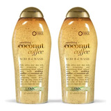 2 Jabon Exfoliante Ogx Body Wash Coconut & Coffee De 577ml