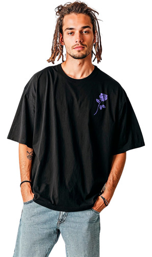 Camiseta Oversized Streetwear Trap Rosa Roxa P Ao G4