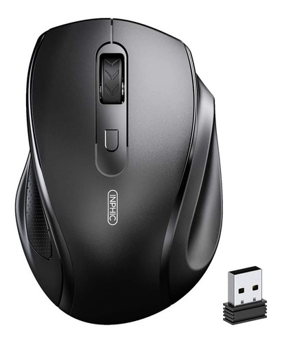 Mouse  Raton Inalámbrico Inphic Con Receptor Negro