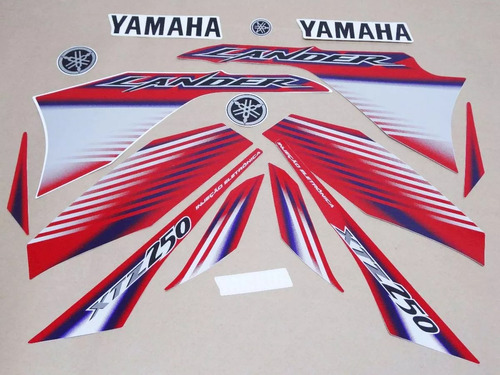 Kit Adesivos Yamaha Xtz 250 Lander 2009 Vermelha - Lb10193