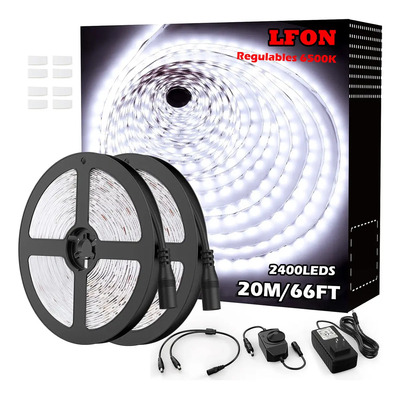 Tira LED Lfon XR01-20 20m 2400 LEDs 2835 Regulable Blanco Frío\u002FCálido | Envío gratis