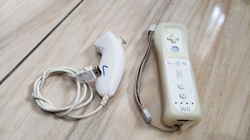 Wii Remote + Nunchuk Originais Branco Funcionando 100% A1