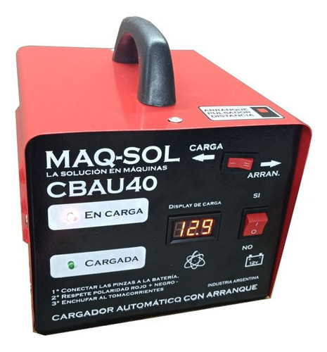 Cargador Automático Cbau40 Maqsol C/arranque Distan 12v