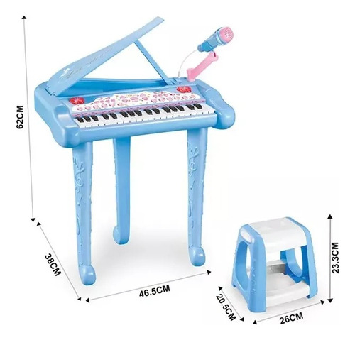 Piano Musical Infantil, Teclado Electrónico De 37 Teclas