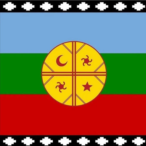 Pañuelo Bandana Bandera Mapuche Pueblos Originarios Chile 