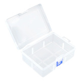 2pzs Caja Organizadora De Plástico Con Broche 16.5x12x5.8cm