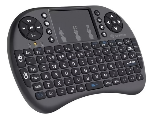 Control Smart Tv Air Mouse Teclado Recargable Usb Tactil