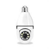Câmera Ip Inteligente Lâmpada Panorâmica Noturna Wifi Espiã