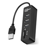 Hub 3 Puertos Multi Usb 2.0 Adaptador Con Lector Tarjeta Sd 