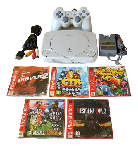 Playstation One 1 Jalando Al 100%  + 5 Juegos Al Gusto 