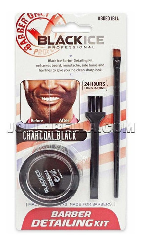 Black- Kit De Detalles Para Barba Y Bigote, Color De Cepillo