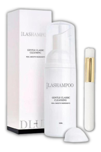 Espuma Limpiadora Lashampoo + Brush De Pestañas Y Cejas Dlux