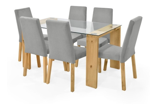 Set De Comedor Milan Matiz 6p Sillas Galicia