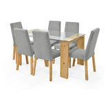 Set De Comedor Milan Matiz 6p Sillas Galicia